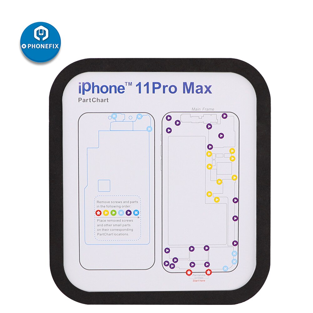 PHONEFIX Magnetic Screw Chart Mat Repair Guide Pad For iPhone 6 6 Plus 6s 7 7 Plus 8 8 Plus X Plus X Xs Xs Max XR