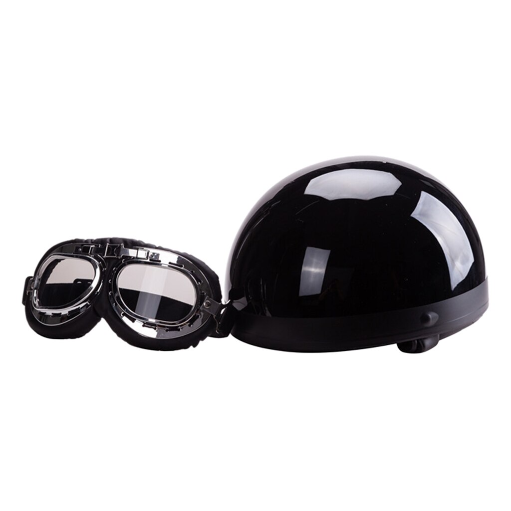 Duitse Stijl Motorfiets Helm W/Bril Voor Cruiser Scooter Touring Biker