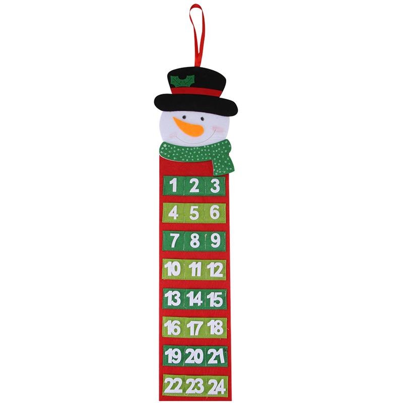 Julestrømpe sokker julemanden adventskalender snemandsklud canlendar juletræ hængende indretning vægdør vedhæng indretning: Dyb safir