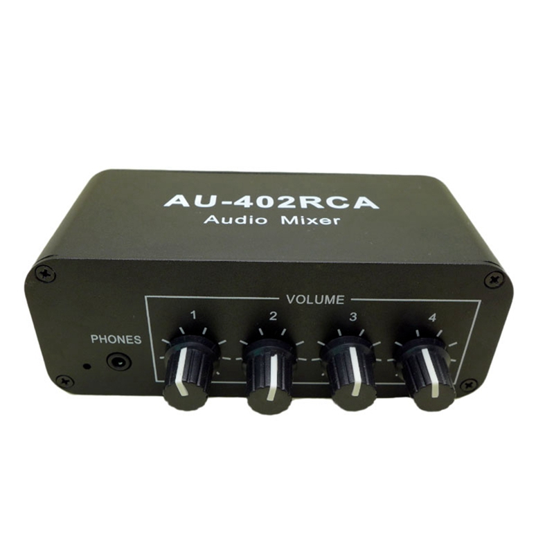Multi-Source Rca Mixer Stereo Audio Reverberator 4 Ingang 2 Uitgang Audio Switch Switcher Driver Hoofdtelefoon Volumeregeling