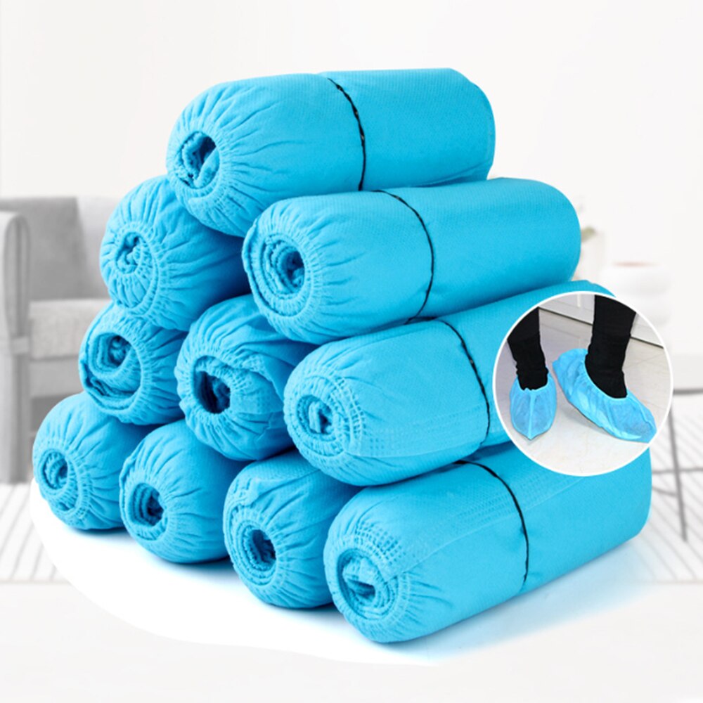100 Stuks Wegwerp Overschoen Waterdichte Stofdicht Antislip Schoen Cover Kind Student Volwassen Non-woven Schoen Cover voet Cover