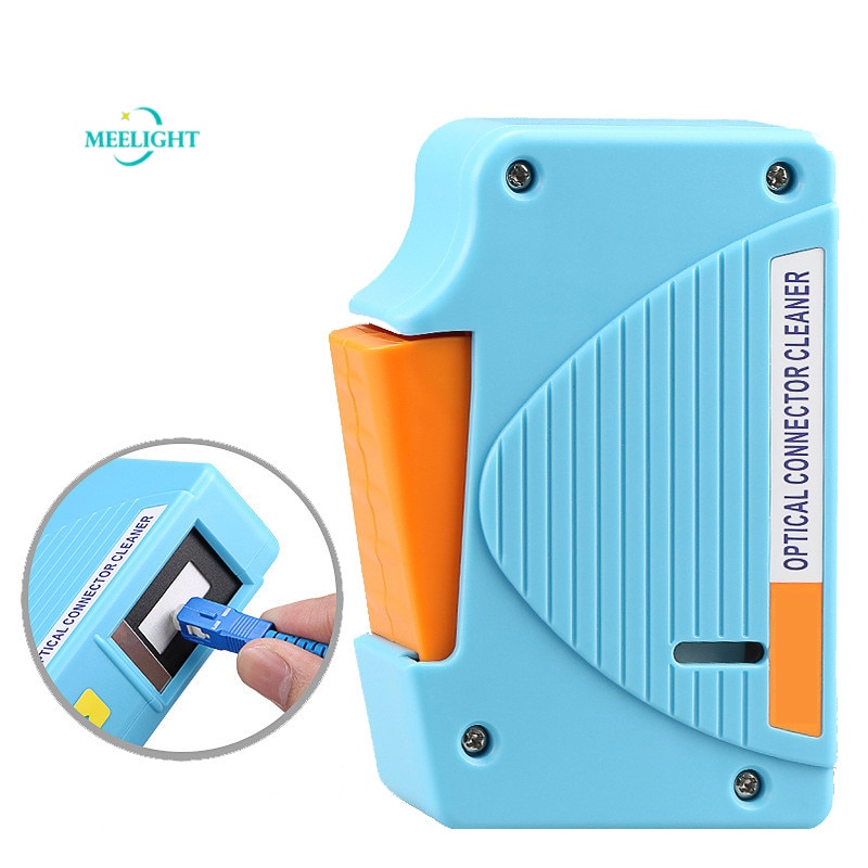 Limpador de fibra atualizado/caixa de limpeza de fibra/limpador de extremidade de fibra cassete/núcleo azul de substituição fibra de alta precisão
