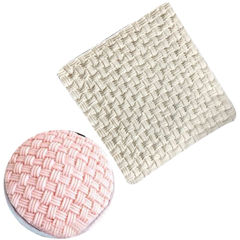 Breien Wol Kant Patroon Fondant Siliconen Mallen Road Knit Printing Pad Textuur Template Cake Decorating Bakken Cupcake Topper