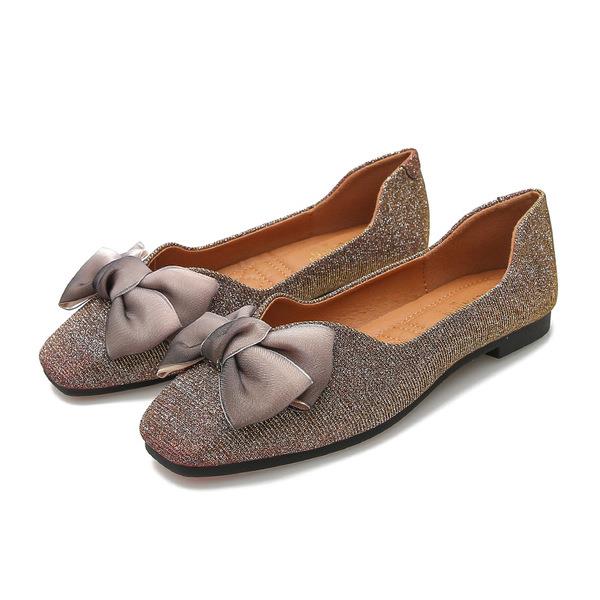 Tamanho grande sapatos mulher dedo do pé quadrado outono arco-nó all-match calçados femininos deslizamento-on casual sneaker modis macio boca rasa grande: 1 / 35