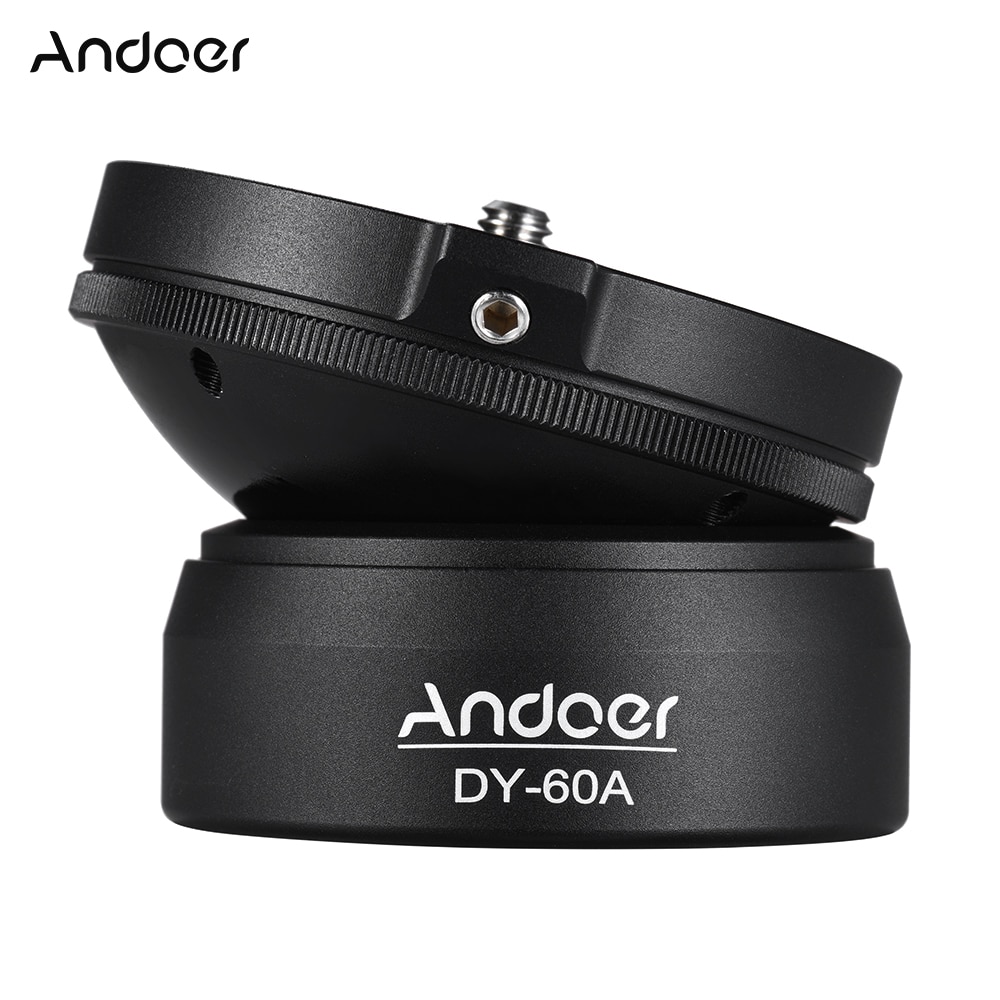 Andoer DY-60A trépied en alliage d'aluminium Base de nivellement Panorama photographie rotule pour Canon Nikon appareils photo reflex numériques Sony