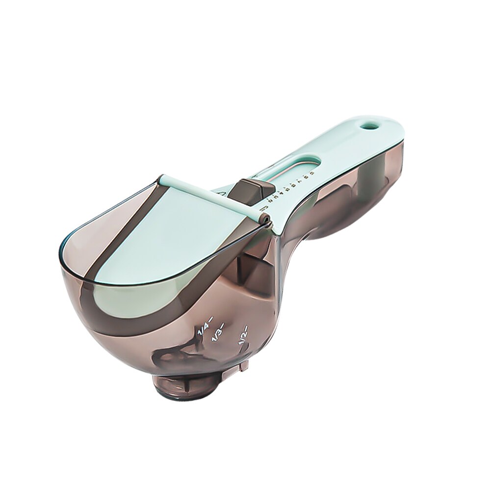 Meijuner Adjustable Measuring Spoons with Magnetic Snaps Portable Metering Scoop Precise Plastic Scale for Baking 30/130ML: MJR 130ML-L