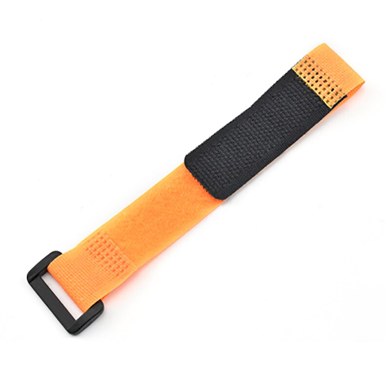 Zelfsluitende Gesp Type Stropdassen Verstelbare Herbruikbare Nylon Flexibele Stof Klittenband Kabelbinder: orange