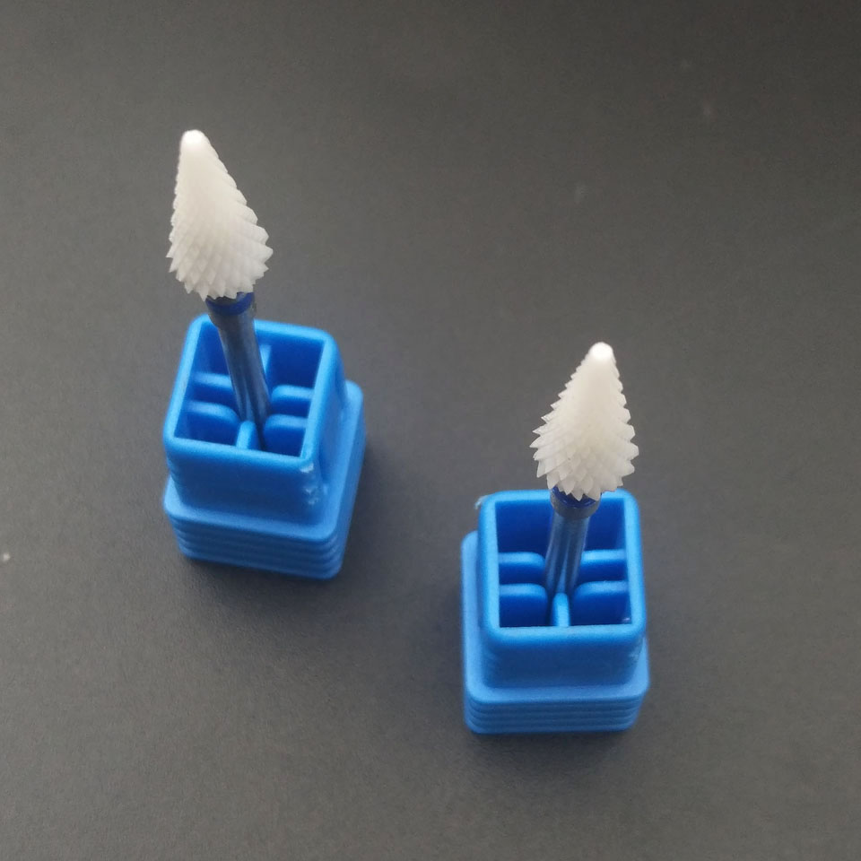 Broca de clavo de cerámica HYTOOS, brocas giratorias de 3/32 "para herramientas de manicura y pedicura, accesorios de taladro