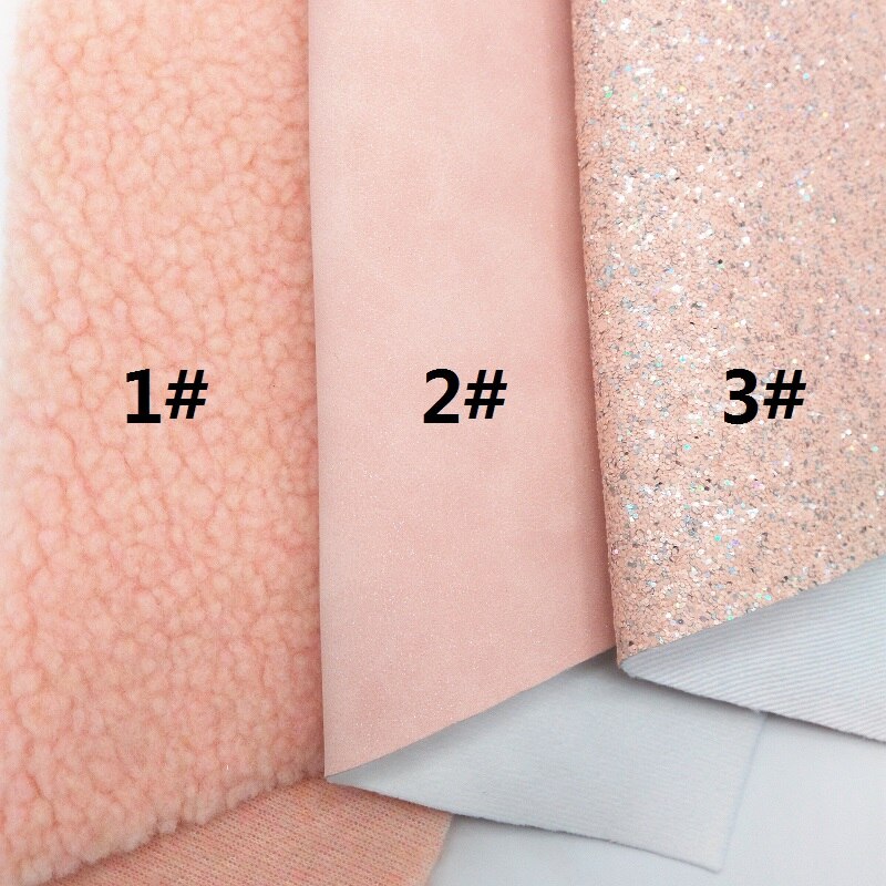 ROSA Tecido Glitter, Glitter Tecido De Couro da Camurça Do Falso, folha De Couro sintético Para Arcos A4 Tamanho 8 "x 11" Piscar Ming XM114