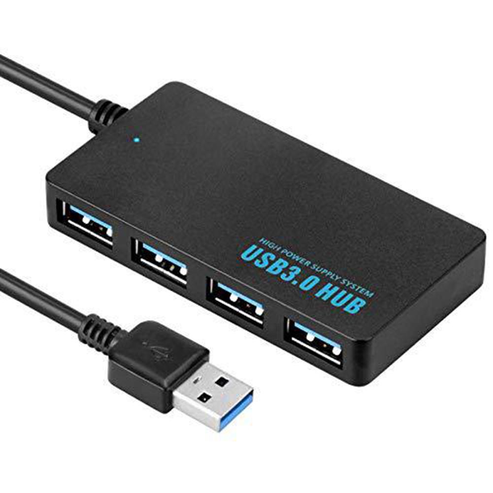 4-Port USB 3.0 Hubs with Indicator Light Portable Adapter Flexible Converter Energy Saving Splitter Computer Peripherals