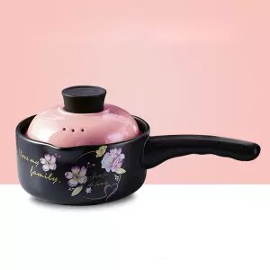Ceramic Pot Casserole Cooker Soup Gas Household Ceramic Stone Pot Fire Heat Resistant High Temperature Jar Soup Porridge Pot: 1400ML