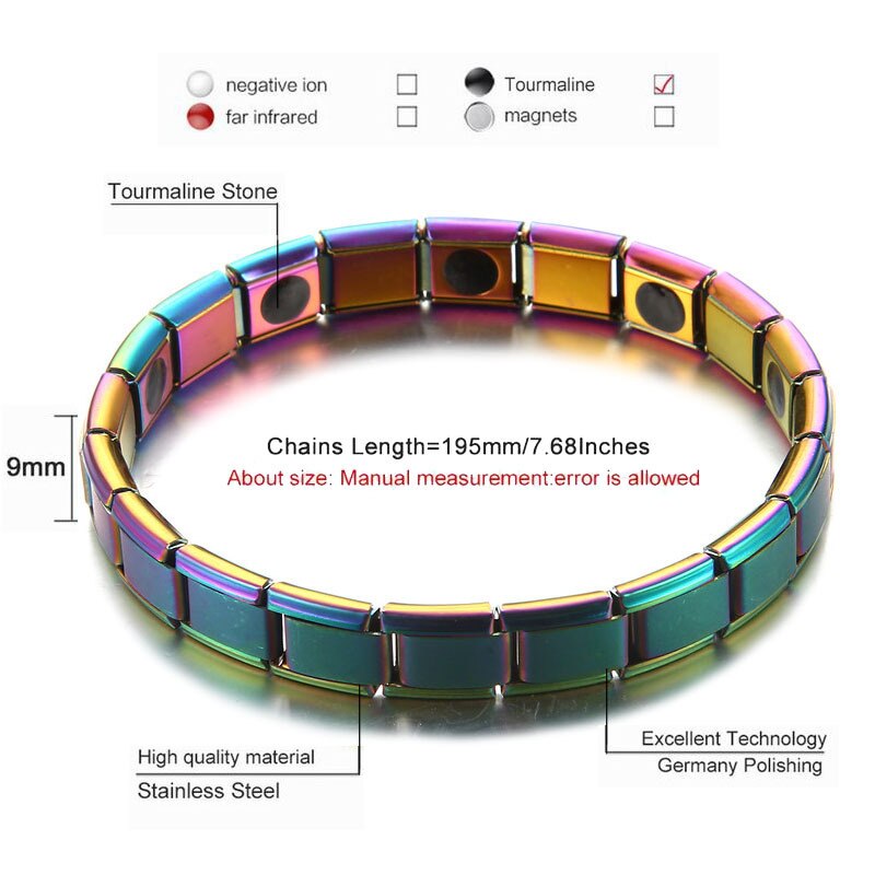 Gorąca sprzedaż skręcona zdrowa bransoletka magnetyczna dla kobiet magnesy terapii magnetytu bransoletki bransoletki mężczyzn opieki zdrowotnej biżuteria