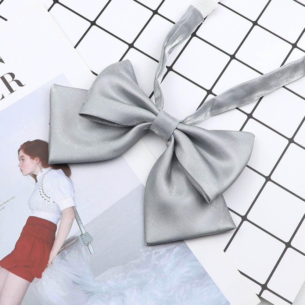 Black Red Woman Bowtie Pretty Solid Color Adjustable Butterfly Bowknot Girls Ladies Wedding Dress Shirt Collar Accessory: 7