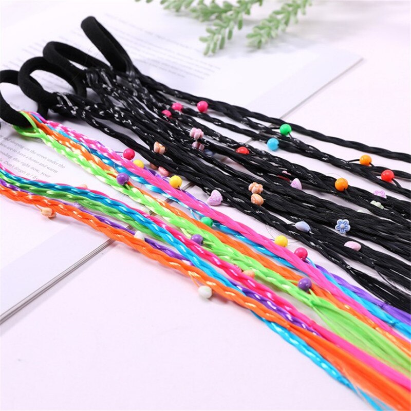 Perruque bandeau Simple en caoutchouc pour filles | Corde tressée, accessoires pour cheveux, perruque corde pour cheveux, outils pour cheveux, coiffe de tête de cochon