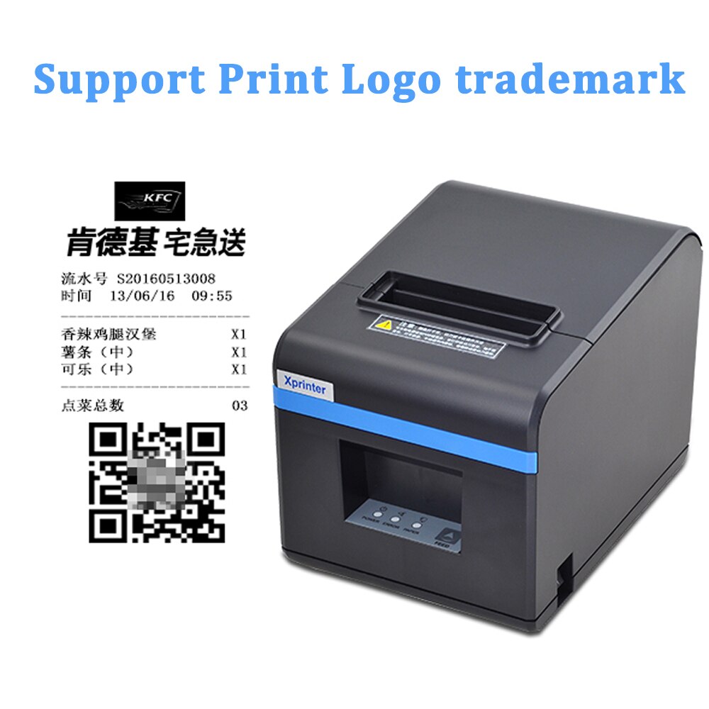 80Mm Thermische Printers Pos Receipt Printer Met Auto Cutter Bluetooth Usb Ethernet-poort Voor Keuken Restaurant Winkel