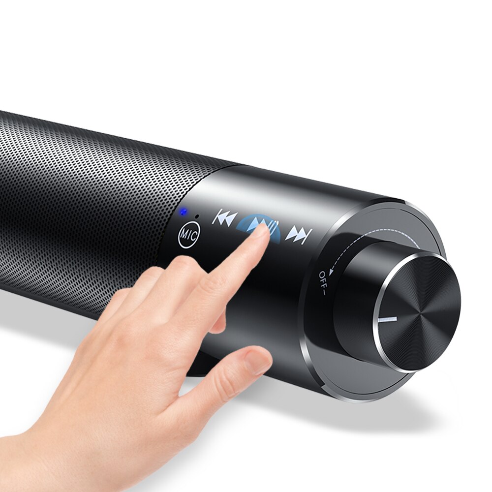 Sound Bar Bluetooth Speaker Draagbare Draadloze Subwoofer Dual Speaker Sound Player Aux/Tf Sound Bar Stereo Voor Pc en Tv