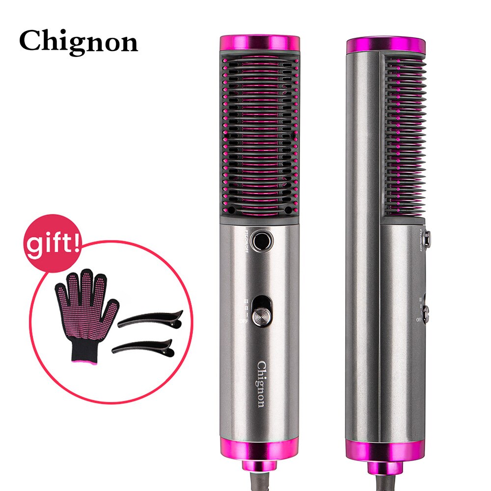 One Step Hair Dryer Brush Negative Ion Hair Straightener Titanium Heating Curler Comb Fast Electric Blow Dryer Styling Tool