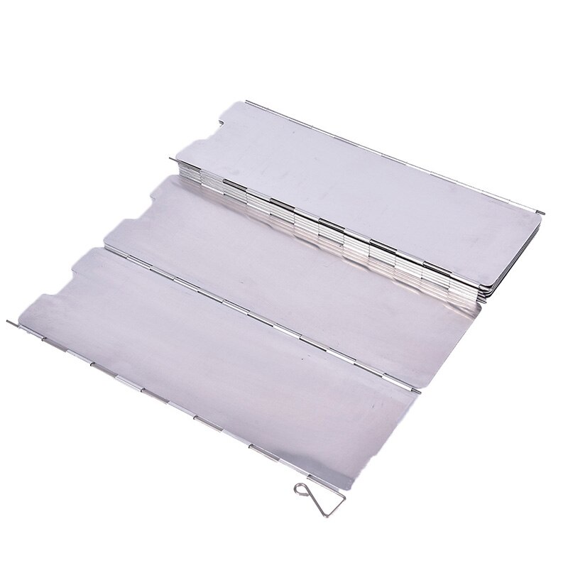 Cocina de Gas plegable de 10 placas para acampar, pantalla de protección contra el viento para exteriores