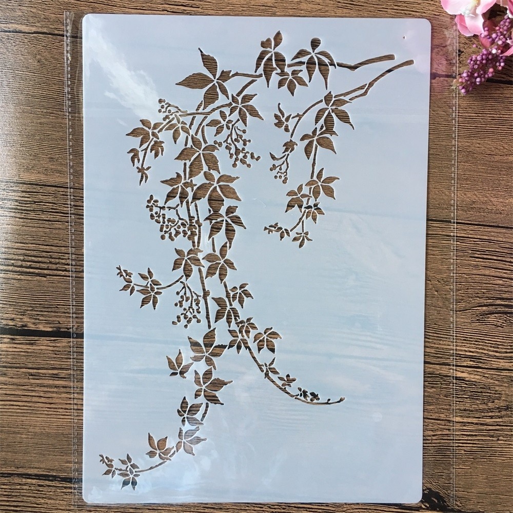 A4 29cm Maple Leaves Branch DIY Layering Stencils ... – Vicedeal