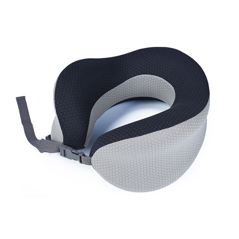 U em forma de espuma de memória pescoço travesseiros viagem travesseiro cervical macio lento rebote espaço travesseiro sólido pescoço cervical viagem acessórios: Football Gray