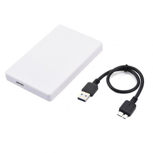 2.5 tommer sata til usb hdd ssd harddisk kabinet kabinet sata usb 3.0 usb 2.0 bærbar ssd disk boks 5 gbps ekstern harddisk kabinet: Hvid