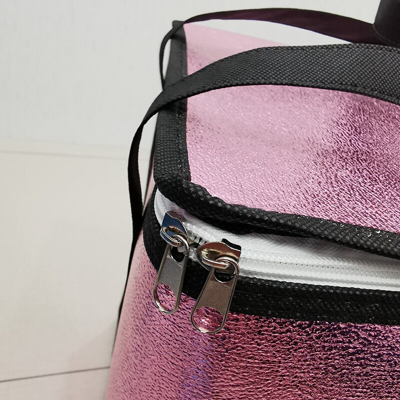 Folia aluminiowa o dużej pojemności torba termiczna na ciasto dla kobiet izolowana torba na żywność przenośna dostawa torebka chłodząca składane torby termiczne