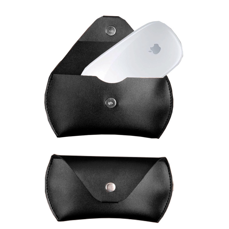 For Apple Mouse Protective Case magic mouse 1/2 Generation Wireless Bluetooth Magnetic Leather Bag: Blue