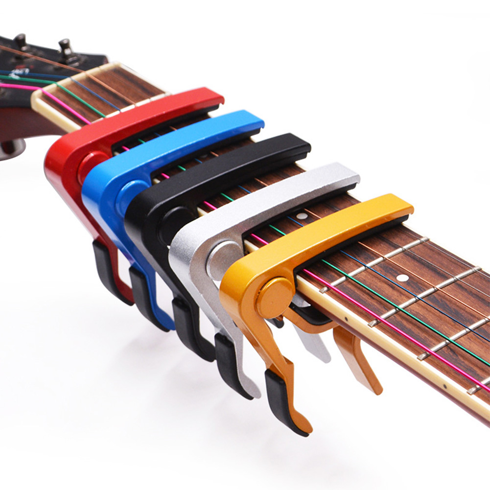 Cejilla de guitarra, Capo para guitarras acústicas y eléctricas de 6 cuerdas, mandolina de ukelele, aleación de aluminio, abrazadera de cambio rápido, accesorios para llaves