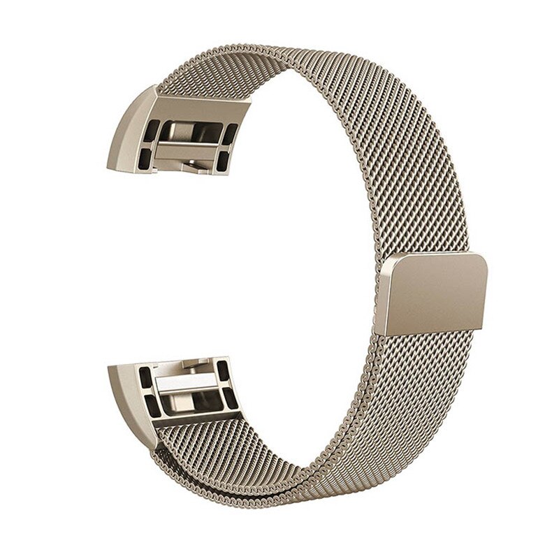 SL Size Metal Stainless Strap For Fitbit Charge 2 Band Milanese Magnetic Fitbit charge2 Strap Smart bracelet For Wrist strap: Retro gold / S