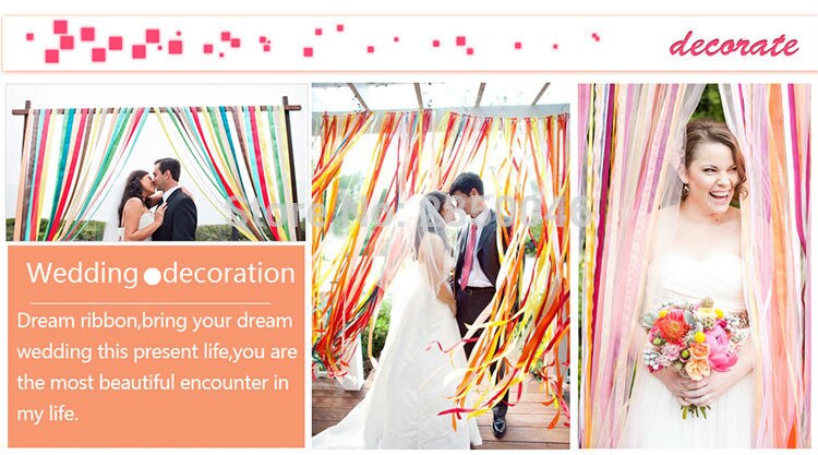 Height 1M DIY Ribbon Decorated Background wall ribbon Garland Ground Wall Home Modern Background decoration