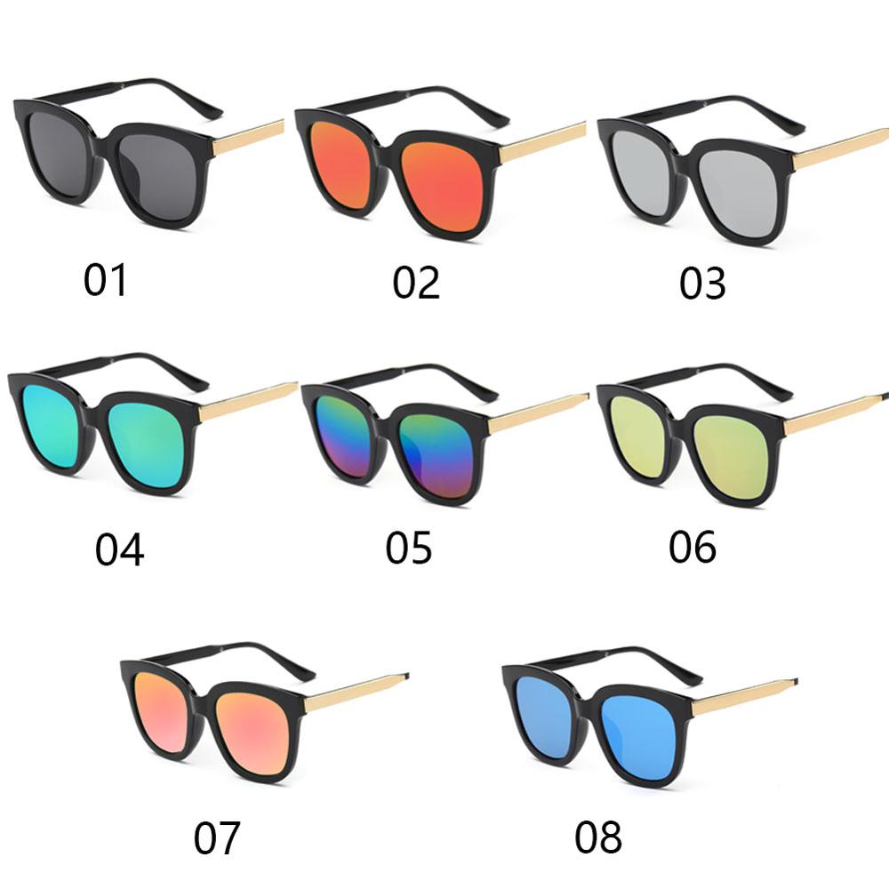 Korean Style Large Frame Square Sunglasses Fashionable Color Reflective Sunglasses