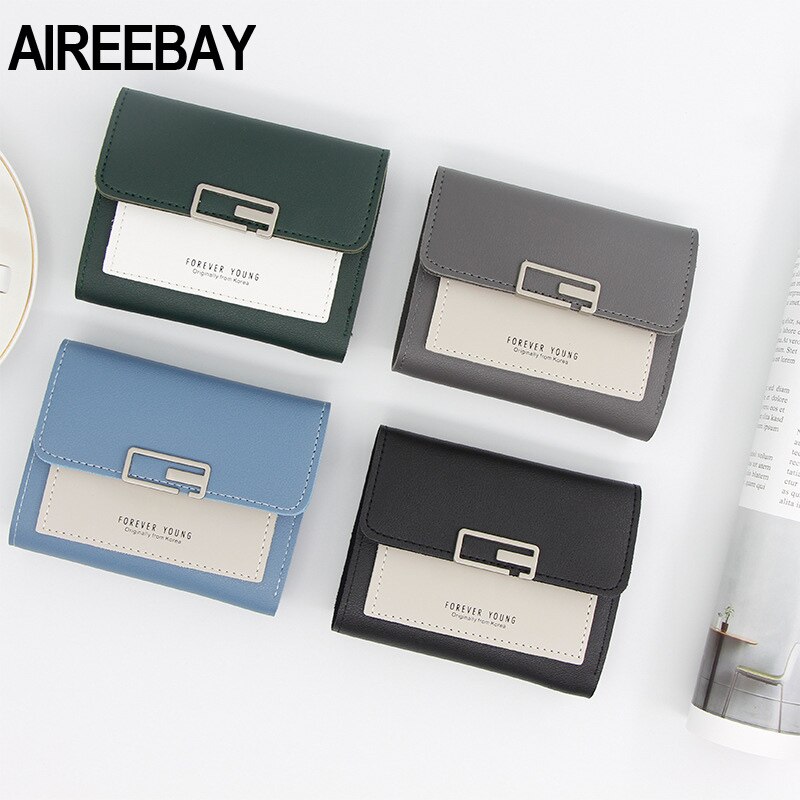 AIREEBAY Mini Portemonnee Vrouwen Mode Portemonnee Vrouwelijke Korte Kleine Portefeuilles Koreaanse Stijl Studenten Mooie Roze Portemonnee Vrouwelijke Portemonnee
