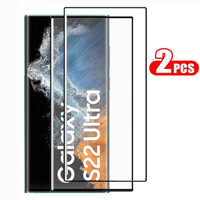 Für Samsung Galaxis S22 Ultra S22 Plus Glas 3D Volle Abdeckung gebogen Bildschirm Schutz Für Samsung S22 Ultra Gehärtetem Glas objektiv Film: 2 Vorderseite Glas / Pro Galaxis S22 Ultra