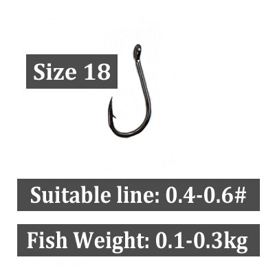30 Stuks Karpervissen Haak Methode Feeder Vissen Haak Japan Maat 8 10 12 14 16 Micro Kleine Size Haak voor Karper Feeder Methode: 30PCS-SIZE 18