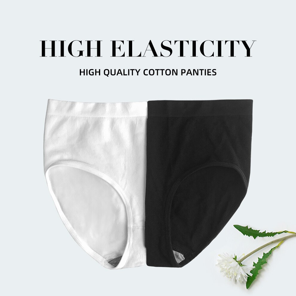 Cotton Panties Female Underpants Sexy Panties For Women Briefs Underwear Pantys Lingerie Solid Black White