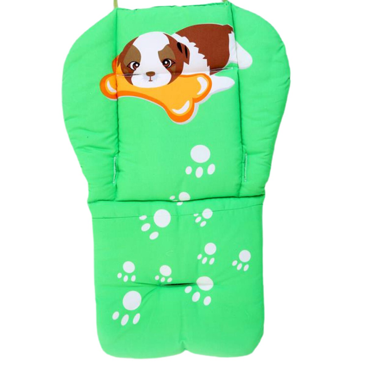 Cochecitos de dibujos animados para bebé, almohadilla, carrito bordado transpirable, algodón, cómoda, cojín Reversible para silla: B