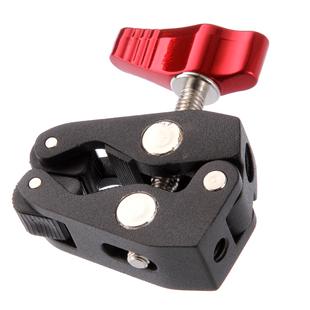 Supporto per clip con morsetto super artiglio a forma di granchio con braccio articolato per monopiede treppiede per fotocamera con luce veloce da studio