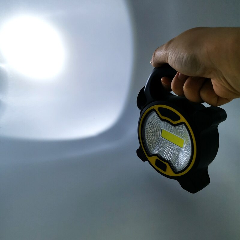 Mingray aa batteri bærbar spotlight 1w led og 3w cob arbejdslampe mini kraftigt håndtag lanterne camping fiskeri billig pris