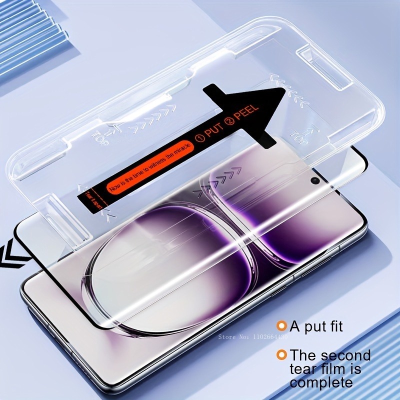 2 uds vidrio templado de instalación Simple con un solo clic para OPPO Reno 14 Pro 14F 13 Pro 10/11/12 Pro 11F 12F HD película protectora de pantalla