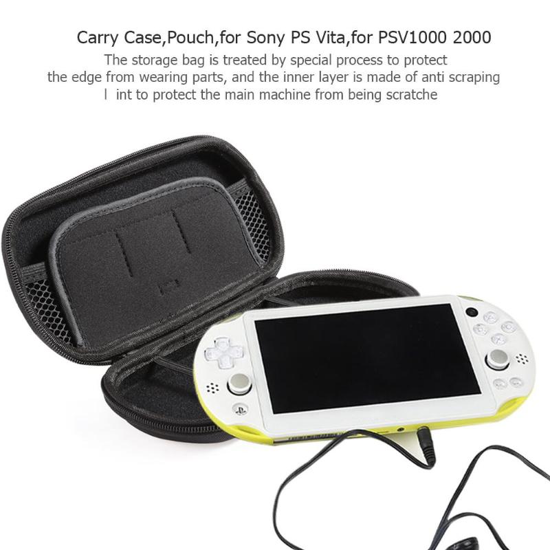 Aloseed Black Hard Case Gaming Beschermende Carry Cover Bag Pouch Voor Sony Ps Vita Psv 1000/2000 Voor Psp