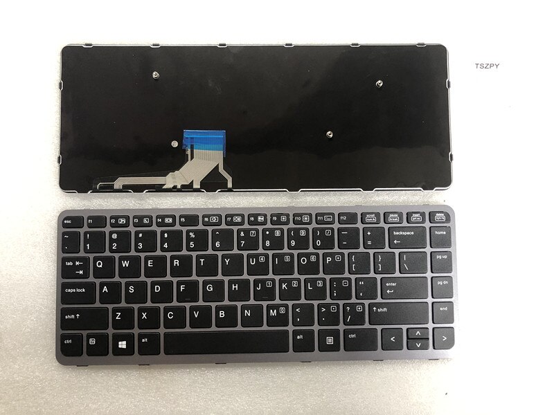 For HP EliteBook Folio 1040 G1 1040 G2 Keyboard US Backlit 736933-001: NO BACKLIT silver