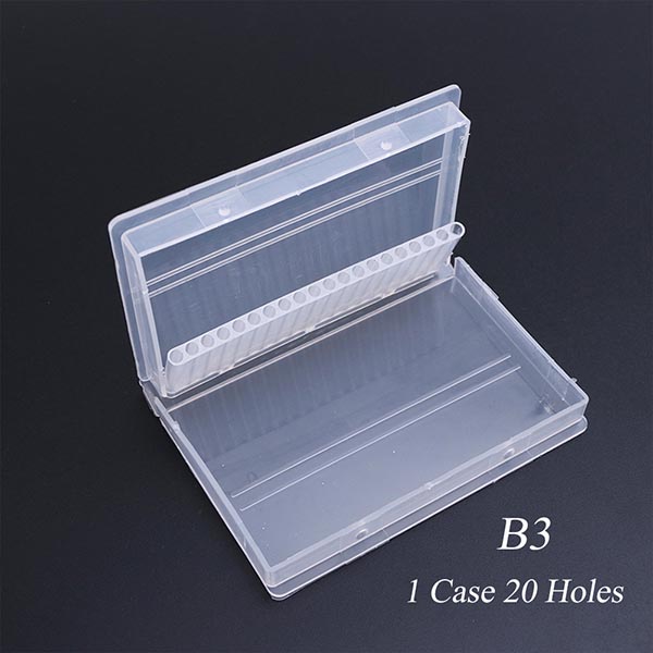 Caixa de armazenamento para manicure, estojo organizador acrílico para lixa e contêiner, caixa de armazenamento para lixa de unha CHA35-1: B3