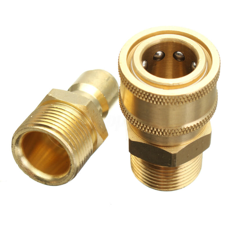 3/8\"F Quick Connect Pump Pressure Washer Release 14.8mm 3/8Inch Male-To-M22-Male Fitting Coupling Garden Water Connector Hoses