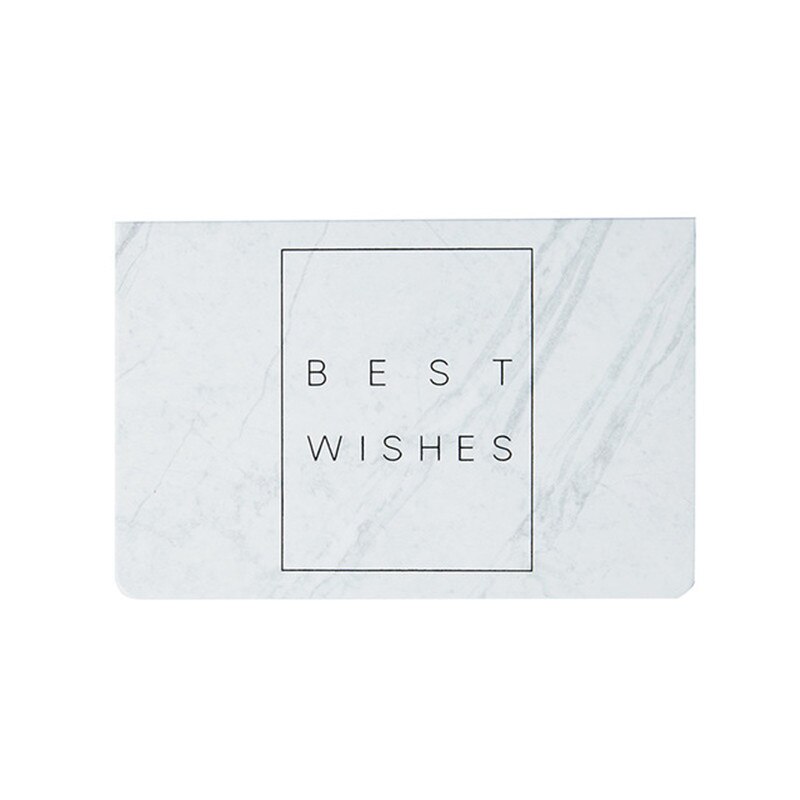 5Pcs Dank U Kaarten Marmer Vouwen Soort Buisness Zegen Wenskaarten Wedding Party Uitnodigingen Verjaardag Lege Cards: Best Wishes