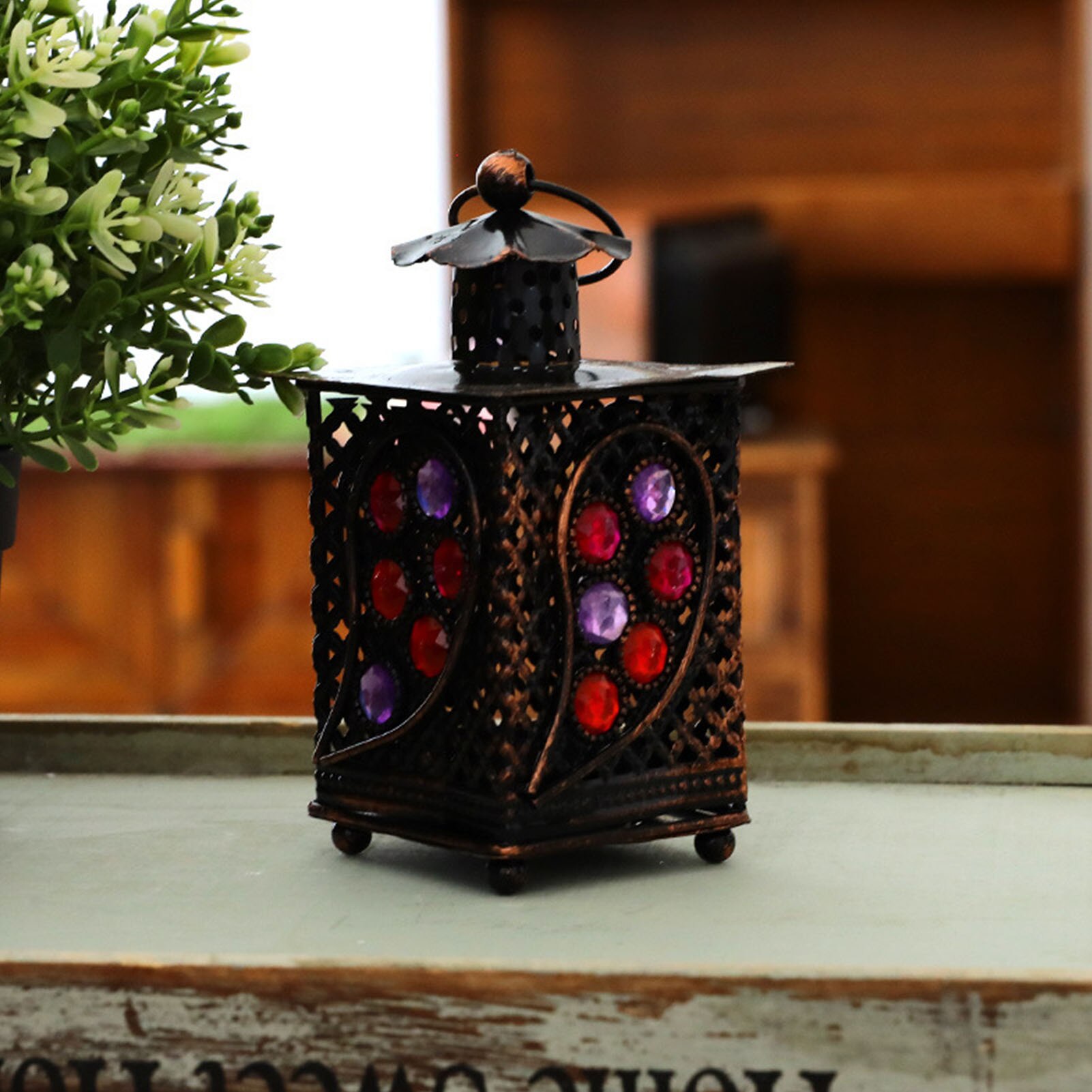 Christmas Decorations For Home Lantern Led Candle Square Light Candles Ornaments Santa Claus Year Elk Lamp Kerst