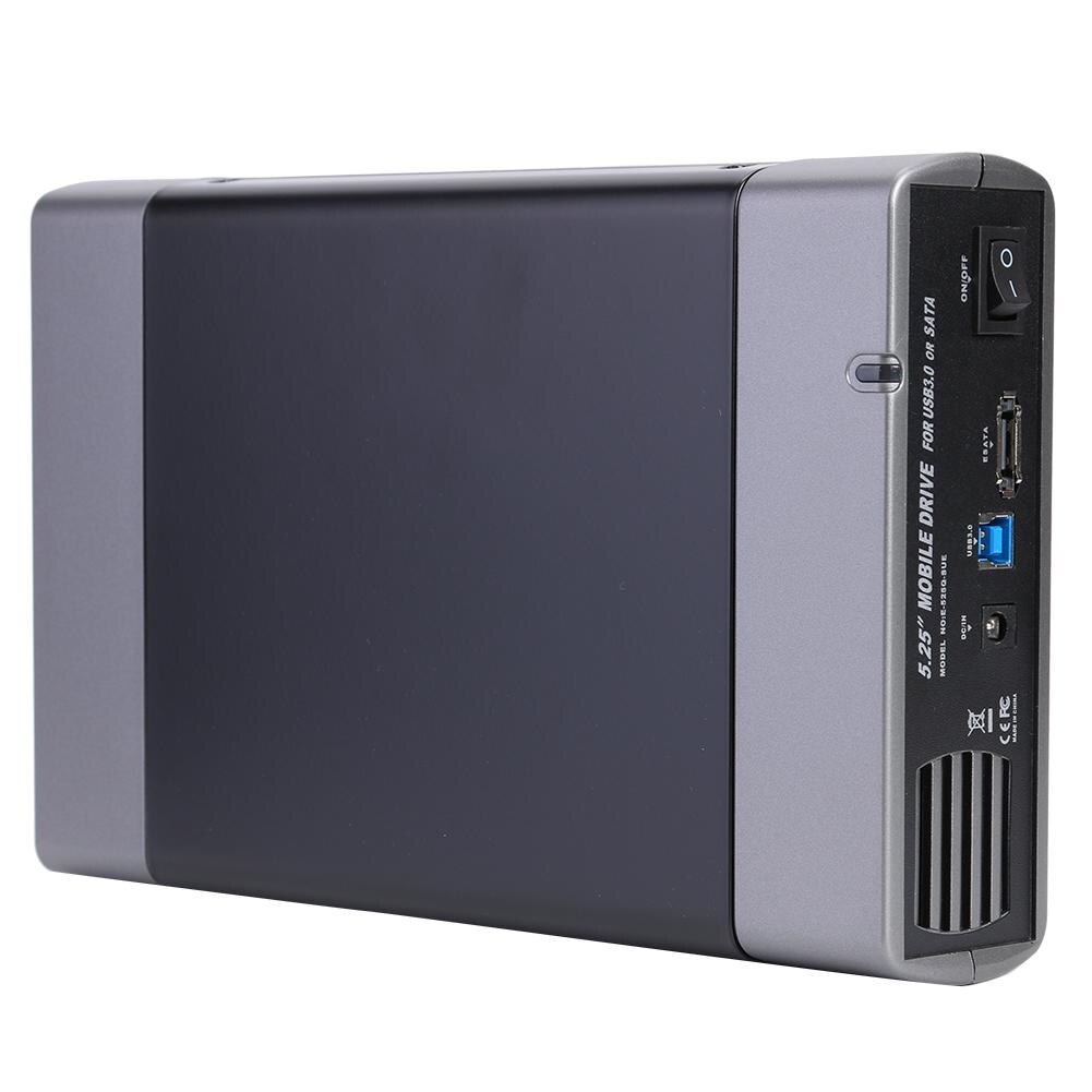 5.25 inch 8T Optical Drive Enclosure Portable Upper and Lower Cover Structure USB3.0 to 3.5 inch SATA US Adapter HDD Case