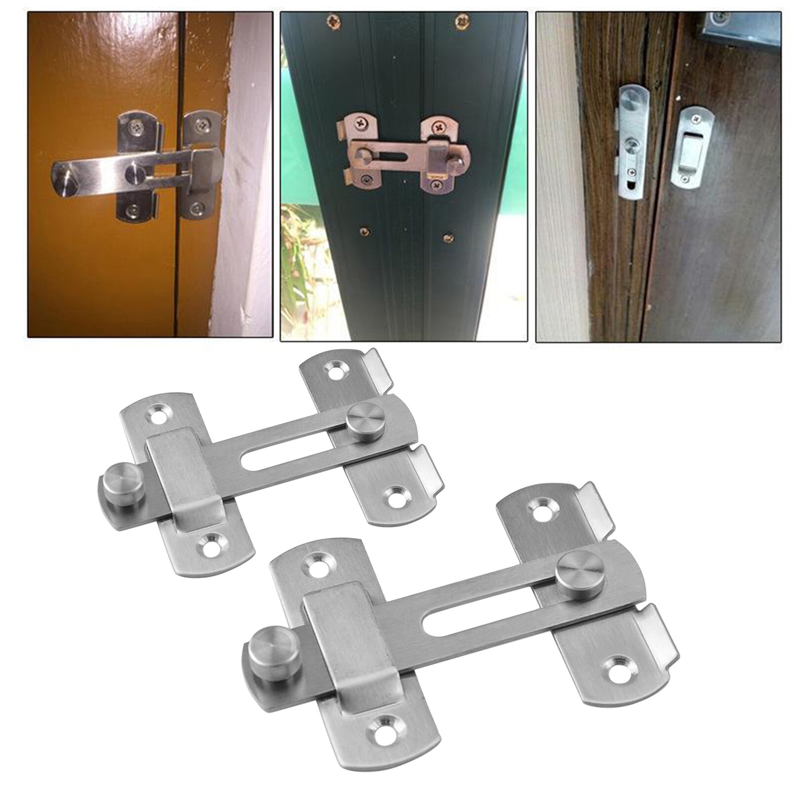 Rustfrit stål dørlås lås tønde dørbolt til hjemmet indvendige døre hoveddør
