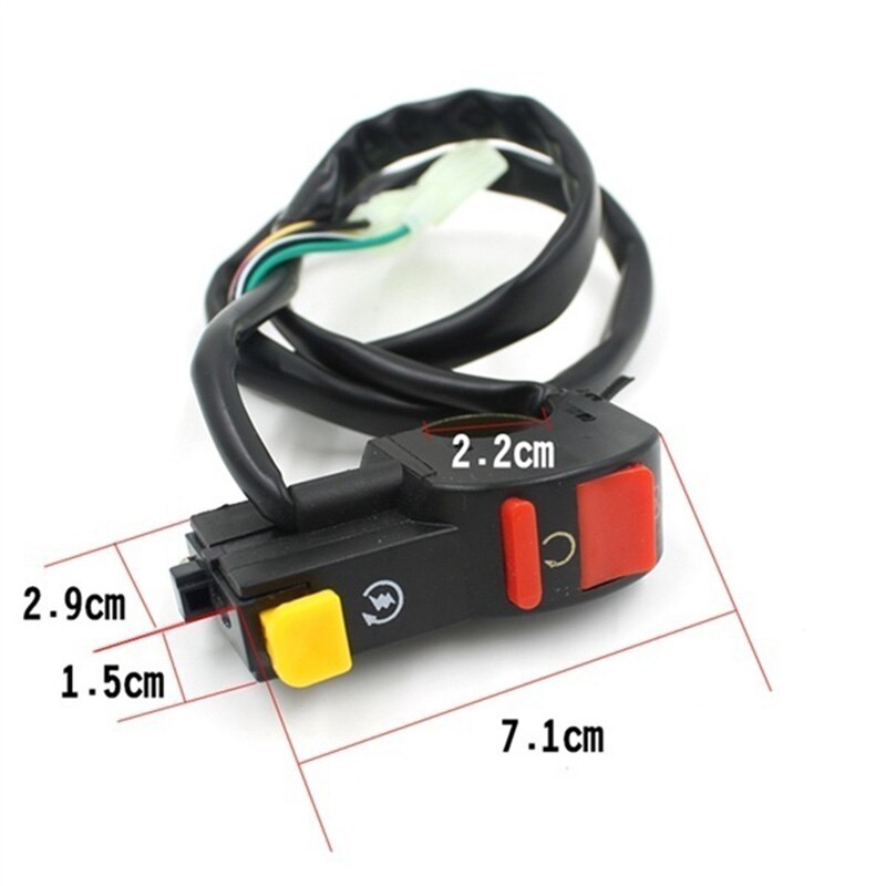 Bouton marche/arrêt électrique pour moto, 1 pièce, interrupteur de démarrage/arrêt pour Dirt ATV Quad, adapté au guidon de 7/8 pouces