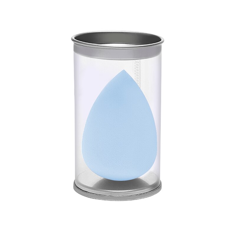 Borla cosmética para base de maquillaje, esponja hidrofílica en forma de gota de agua, no esponja de látex, herramienta de maquillaje de belleza para uso Dual en seco y mojado 1 ud.: Blue