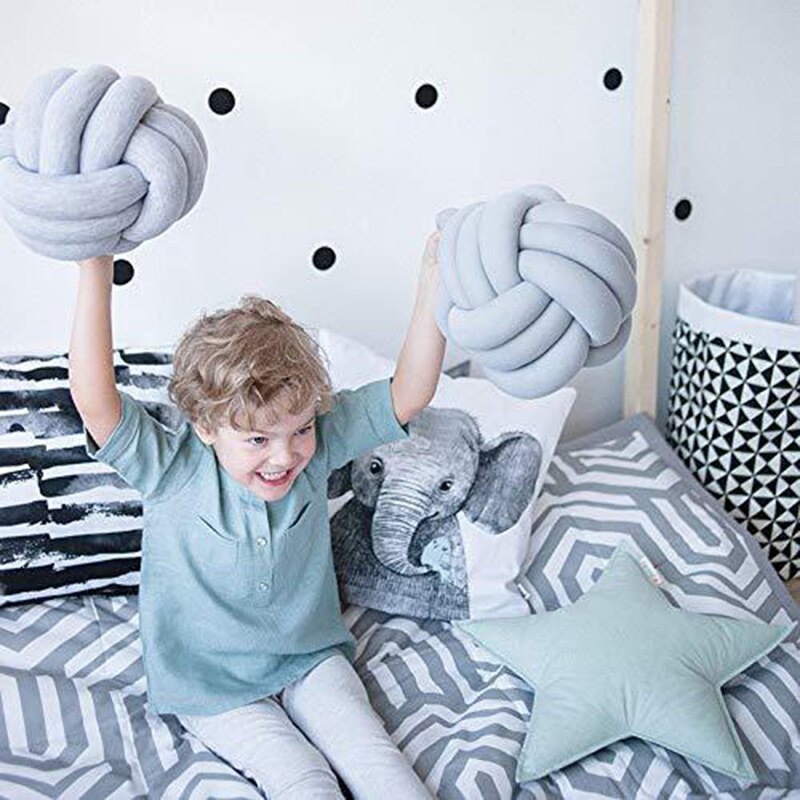 3 tresses nouées en peluche 20CM/27CM, oreiller en peluche, coussin de dos pour bébé, poupée de sommeil calme, décoration de chambre à coucher
